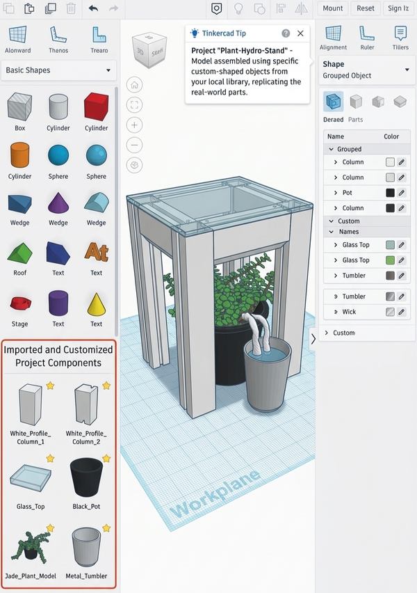 Tinkercad에서의 3D CAD 프로토타이핑