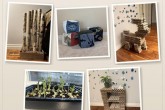 소개: 홈 업사이클 연구실: 아이디어의 항아리 — 거대 LEGO, 아트 스크롤 홀더, 큐브 오토만 및 마이크로그린 화분