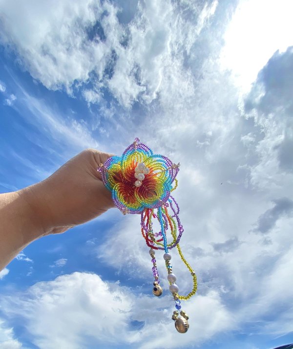 소개: 무지개 꽃 목걸이 🌈🌺