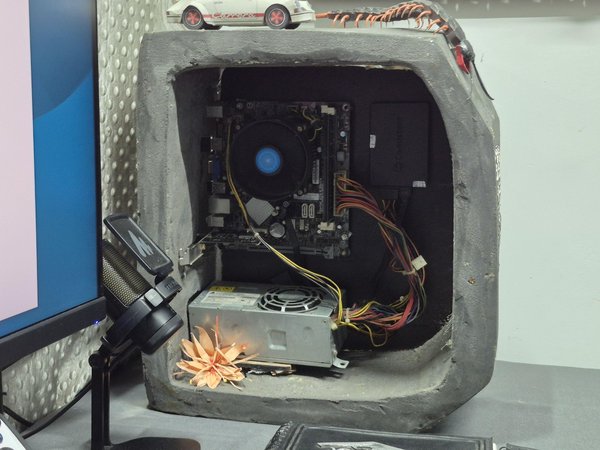 소개: 석기 시대의 PC: 시멘트로 PC 케이스 만들기