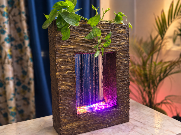 소개: 식물과 LED 조명이 있는 DIY 실내 분수