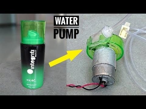 소개: 폐품으로 만드는 DIY 미니 워터 펌프(데오드란트 용기 및 주사기)
