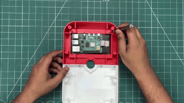 Raspberry Pi 및 디스플레이 조립