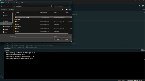 ESP32 BLE 콤보 라이브러리 설치