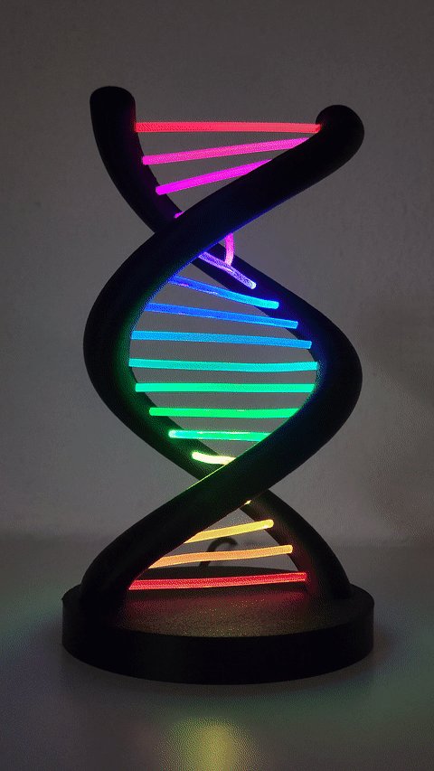 소개: 더블 헬릭스 LED 조각상