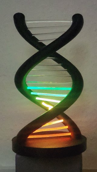 소개: 더블 헬릭스 LED 조각상