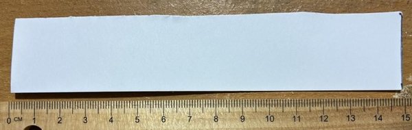 15cm × 3cm 크기의 직사각형을 오려내세요