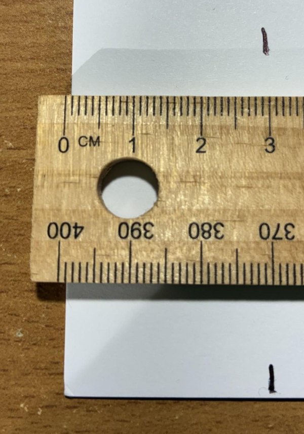 15cm × 3cm 크기의 직사각형을 오려내세요